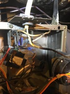 heating repair Fort Worth AC and Heat Burnt Power Supply Wiring at Furnace